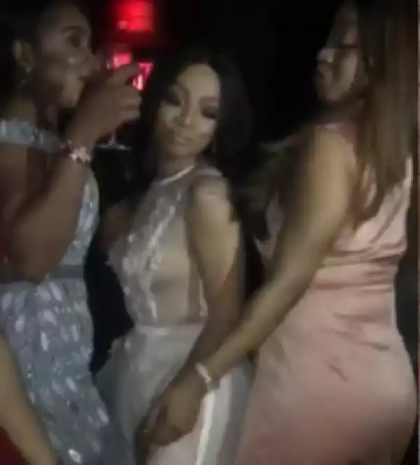 OAP Toke Makinwa Goes Braless As She Parties Hard With Her Sister & Friends In New York (Pics)